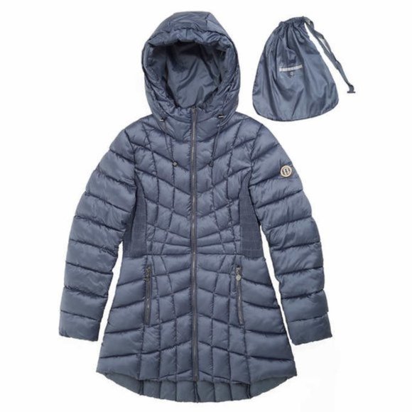 Bernardo Ladies' Quilted Packable Puffer Jacket blue (ıced cove) - Picture 6 of 8